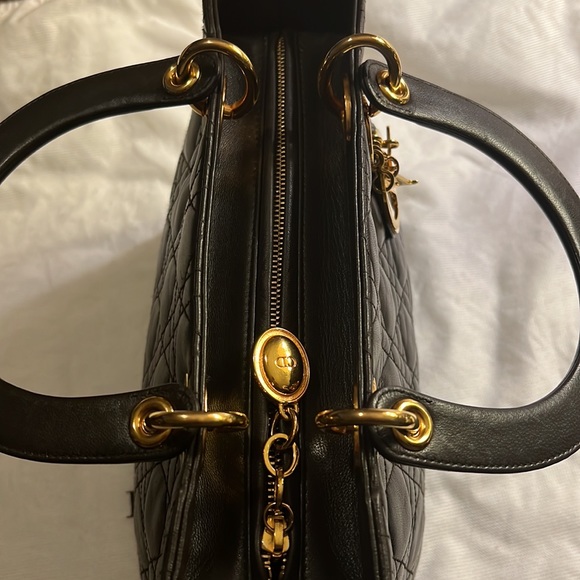 SOLD❤️❤️❤️Lady Dior Bag Cannage Quilt lamb skin - Picture 7 of 14